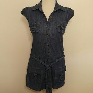 Hera denim mini cargo dress size medium